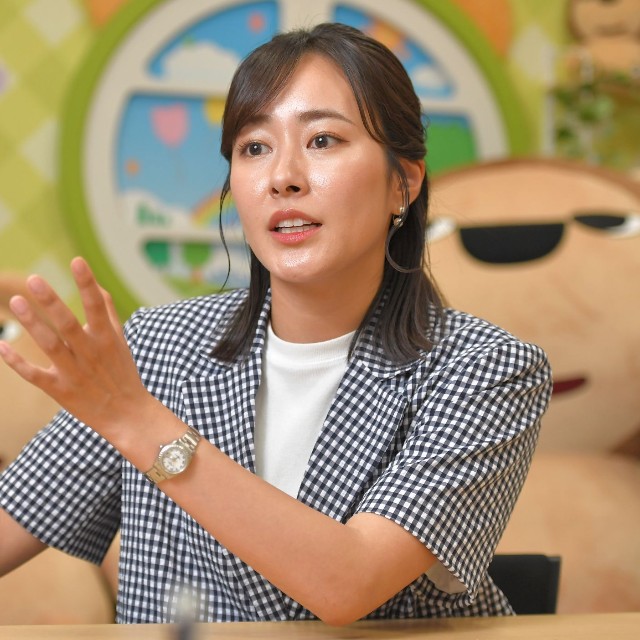 前田春香アナウンサー（撮影・出月俊成）