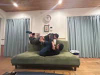 40kgのお兄ちゃんをたかいたかい…パパ頑張ってます！（nonsukeさんThreadsより）