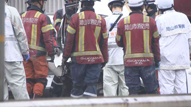 事故があった国道2号　岡山市中区平井