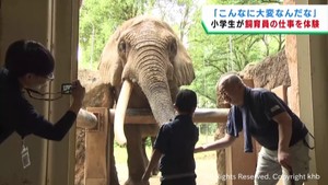 夏休み中の子どもたちが飼育員の仕事を体験　仙台・八木山動物公園