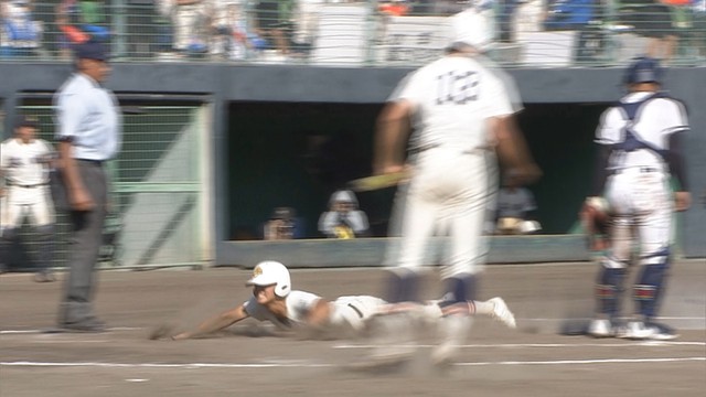 9回 英明が太田のタイムリーで勝ち越し