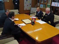 市長報告の様子　提供：玉野市消防本部