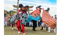 三豊市の秋まつりの風景 獅子舞①（三豊市HPから）