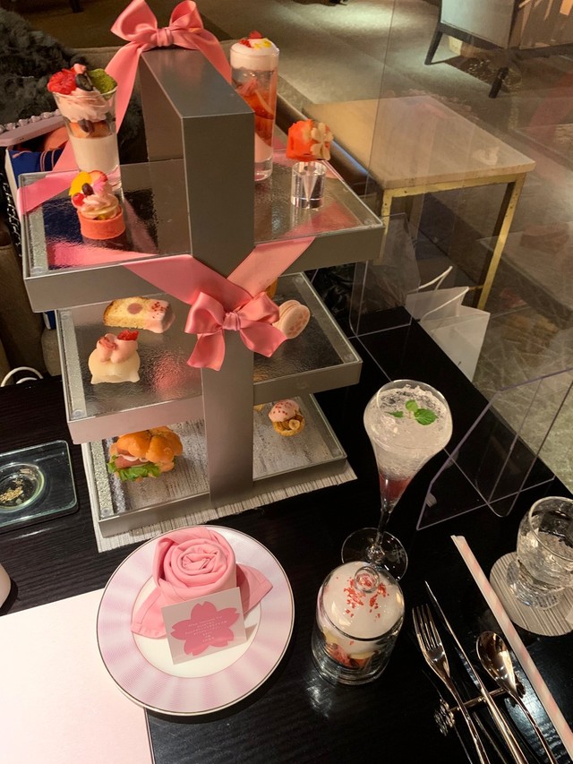 桜づくしの「ピンク アフタヌーンティー ～サクラ～」