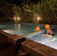 バリのヴィラにはこんな豪華なプールもありました（木村剛士さん提供）