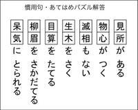 慣用句あてはめパズル解答