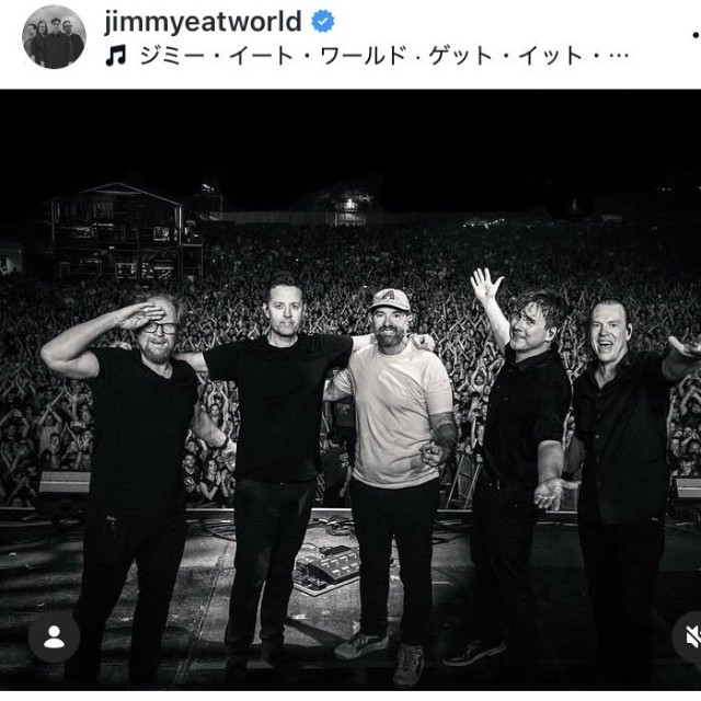 ジミー・イート・ワールドのインスタグラム＠jimmyeatworldより