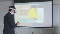 VRで火災時の避難行動を体験