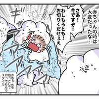 赤ちゃんのときは散髪のたびに大暴れ（べじべじなっぱさん提供）