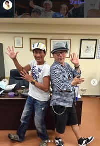 10年前の姿、真っ黒な杉田あきひろ（左）と田代まさし＝杉田あきひろのインスタグラム＠akihirosugita_akihirovoiceより