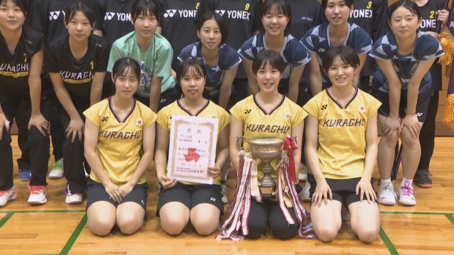【岡山県高校総体】バドミントン女子団体　倉敷中央高校が圧巻の3連覇！　全4試合を3対0のストレート勝ち