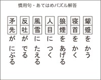 慣用句あてはめパズルA