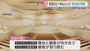 仙台市が音楽ホール複合施設の基本設計中間案を公表　交流ロビー中心の吹き抜け空間が特徴