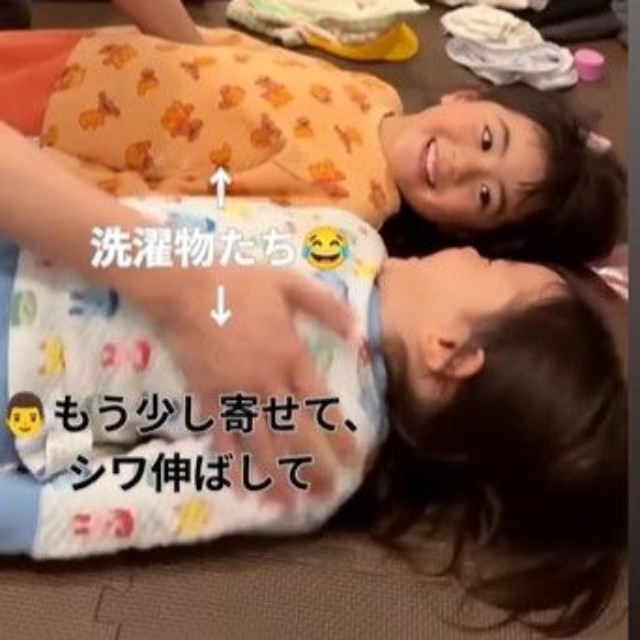 パパとの遊びが始まりワクワク…♡（提供：＠3happapapa_memoさん）
