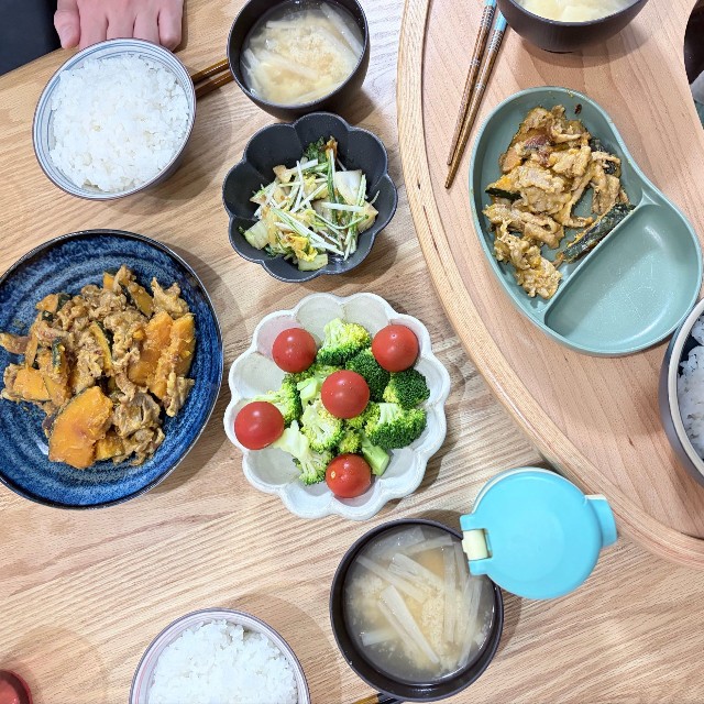 料理スキルが着々と上がっている旦那さんが手がける一汁三菜ご飯（ゴリさんXより）