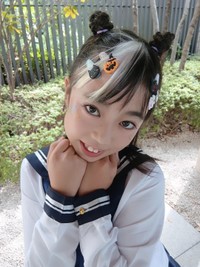 ハロウィンの仮装でJK（女子高生）に変身！（提供：@mina_yoga_babyさん）