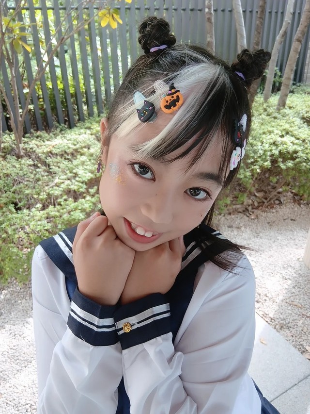ハロウィンの仮装でJK（女子高生）に変身！（提供：@mina_yoga_babyさん）