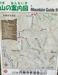 月輪寺参道登山口に設置されている「山の案内図」（画像提供：月輪寺【公式】）