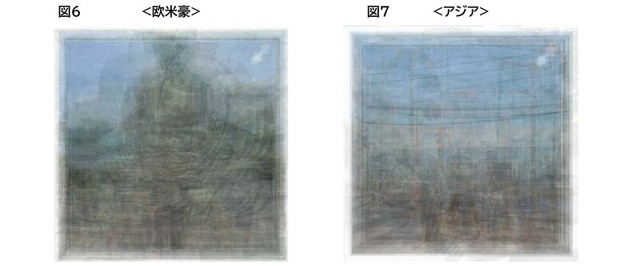 欧米豪からの観光客とアジアからの観光客の色味の傾向（提供画像）