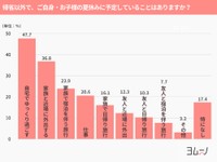 帰省以外で夏休みに予定していること