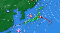 予想天気図　26日午前9時　提供：ウェザーニューズ