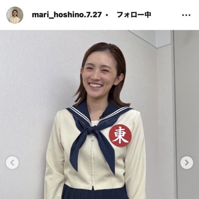 星野真里のインスタグラム＠mari_hoshino.7.27より