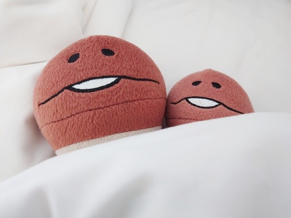 投稿主さんの推しぬいは、スマホアプリ『なめこ栽培キット』のなめこ（画像提供：ニゴリン@お得に旅を楽しむさん）