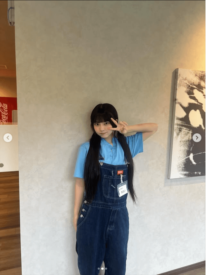 永瀬碧のインスタグラム（＠isin_odensin.o8）より