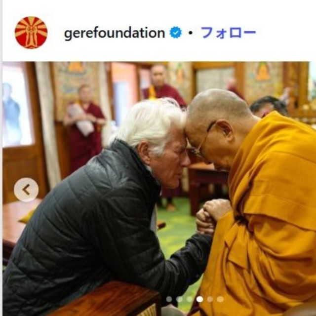 アレハンドラ・シルヴァのインスタグラム@gerefoundationより　夫リチャード・ギア、ダライ・ラマ14世