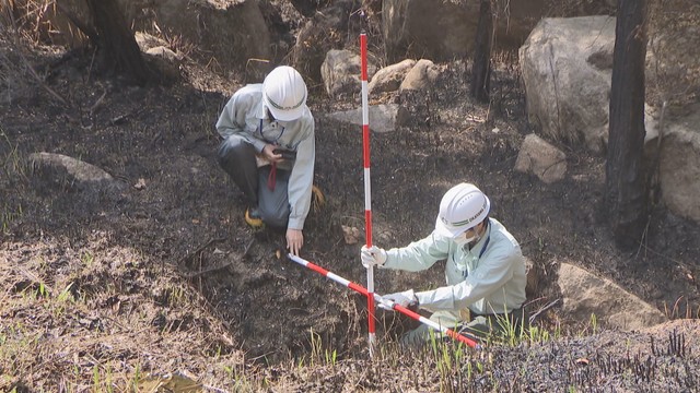 岡山市の山火事　1渓流で土砂災害の恐れ　県は緊急的に治山ダム設置が必要と判断