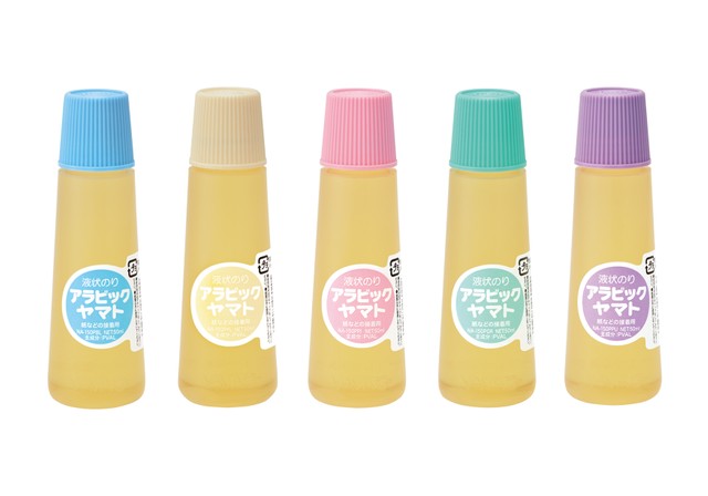 液状のりアラビックヤマトの限定カラー「アラビックヤマト　パステルカラー」（ヤマト提供）