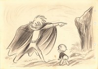 パイロットフィルムとして制作された手塚治虫の作品「ナンバー７」（1965年）のイメージボード©️TEZUKA PRODUCTIONS