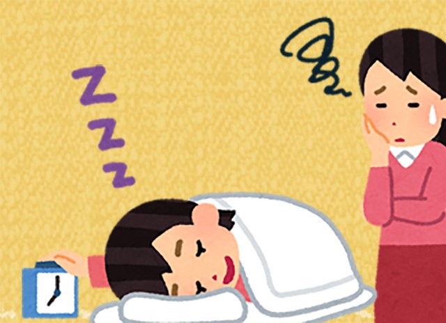 朝が弱い小2娘さん。なんとかしたいと起床方法をThreadsで尋ねてみると…（いらすとや）