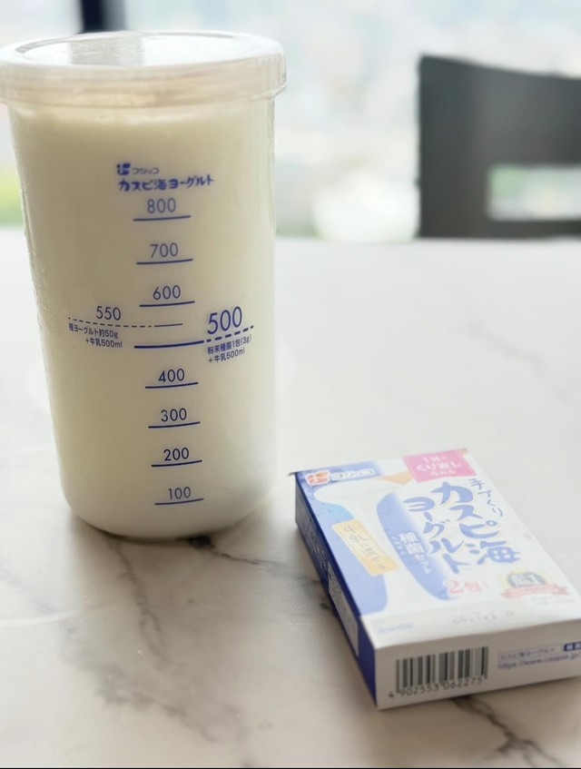 カスピ海ヨーグルトのもとで作ったヨーグルト／Shieさん（@shie.labo）提供