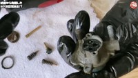 フューエルコックのパッキンが別車種用の合わない部品に交換されていた／YouTubeチャンネル「休日はだかライフ（holiday naked life）」（@holidaynakedlife）提供