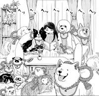 自宅は狛犬だらけ（安彦晴さん提供）