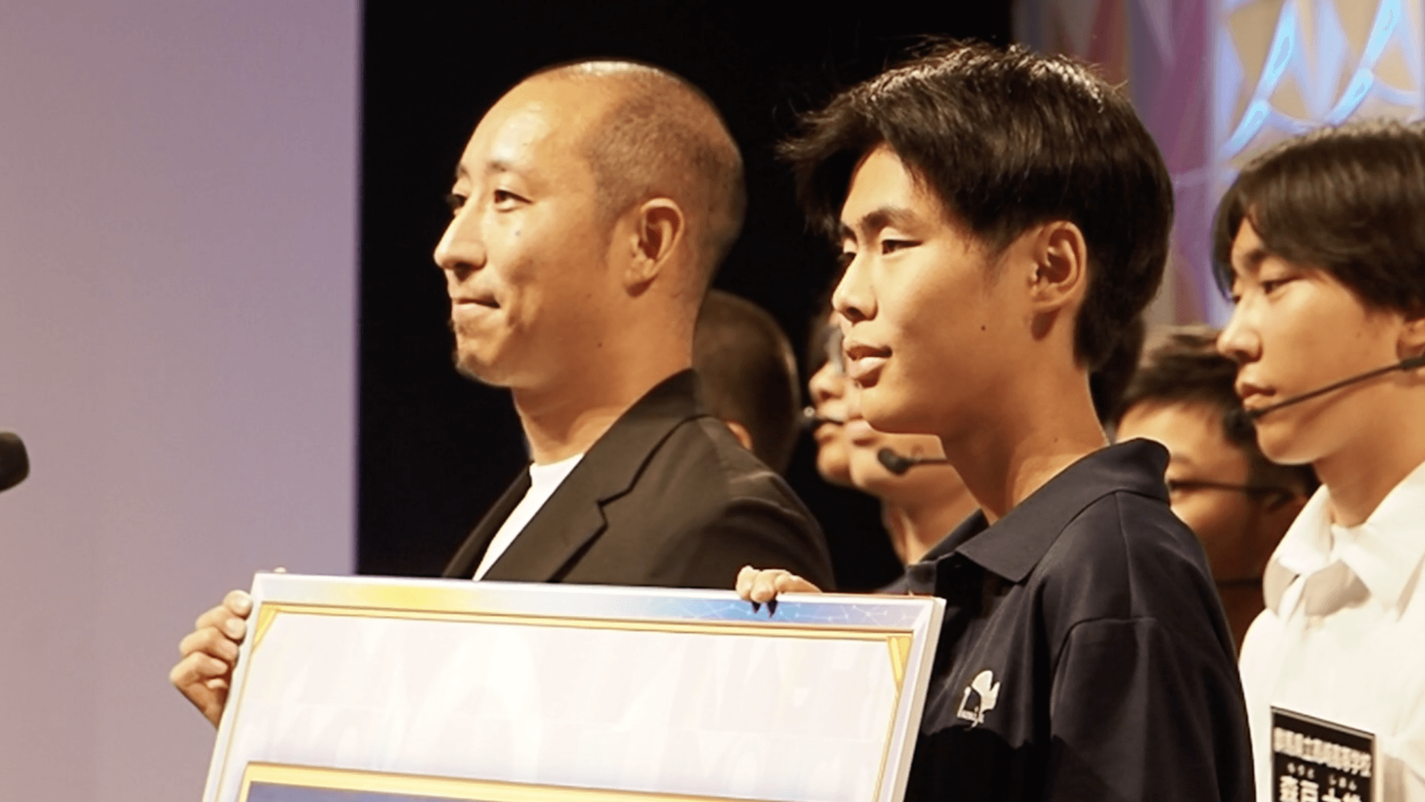 岡山一宮高校・森岡正義さん(1年)は「東急エージェンシー賞」に