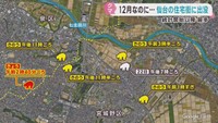仙台市の住宅街でクマの目撃が相次ぐ　同一個体か　１２月の目撃は既に過去最多