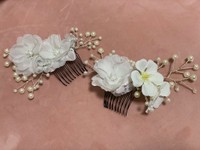 髪飾りもこだわって。