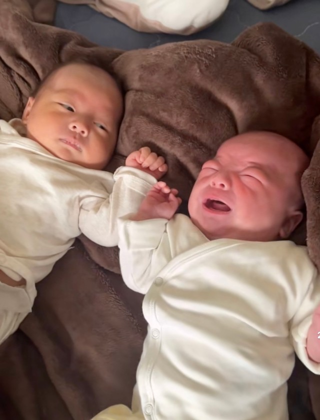 泣いている相方くんに表情ひとつ崩さない…！？（提供：@maichi9487さん）
