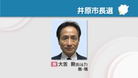 6日投開票が行われた井原市長選 再選した大舌勲さん(67)
