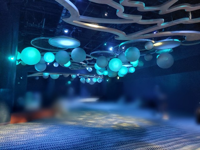 マーメイドラグーンシアターの待機場所だったスペース。現在は休憩所として開放／ウェルズさん（@Wells_1983）提供