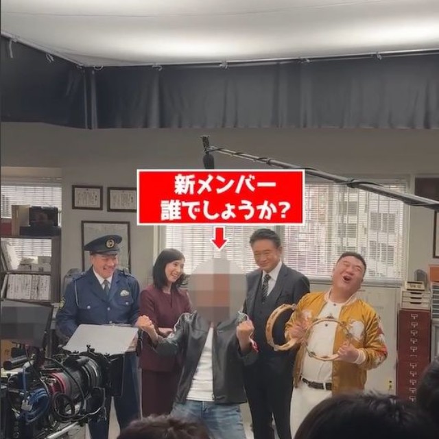新メンバー（中央）が出演するCM撮影の様子
