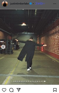 ジャスティン・ティンバーレイクのインスタグラム＠justintimberlakeより