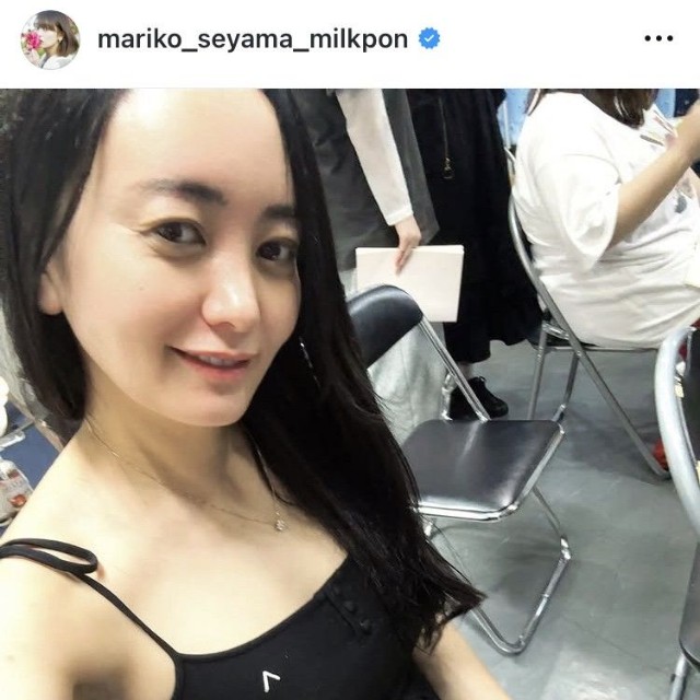 脊山麻理子アナのインスタグラム＠mariko_seyama_milkponより