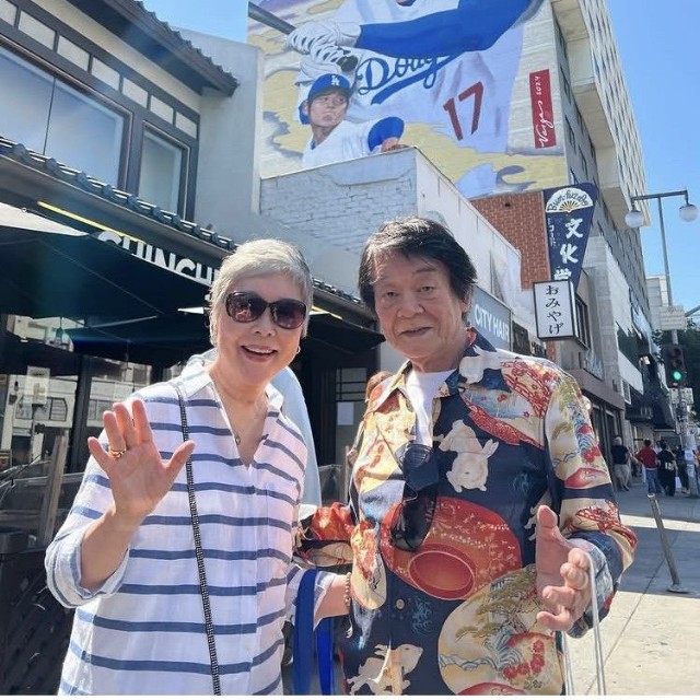 田辺靖雄と九重佑三子インスタグラム＠yandy04050321より