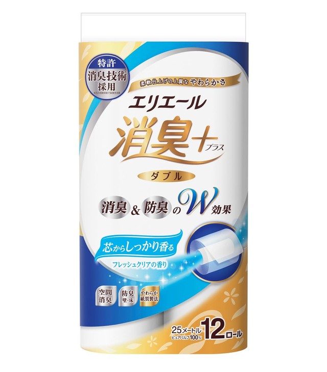 エリエール　消臭＋（プラス）トイレットティシュー