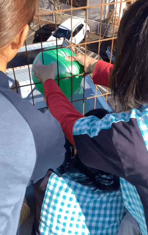 保育士さんたちでリレー