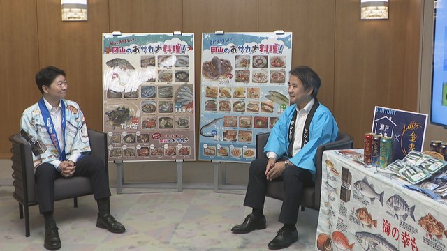 岡山県知事を表敬訪問したサントリーの神原歩さん