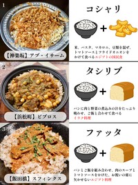 世界の炭水化物on炭水化物メニュー（オグさん提供）